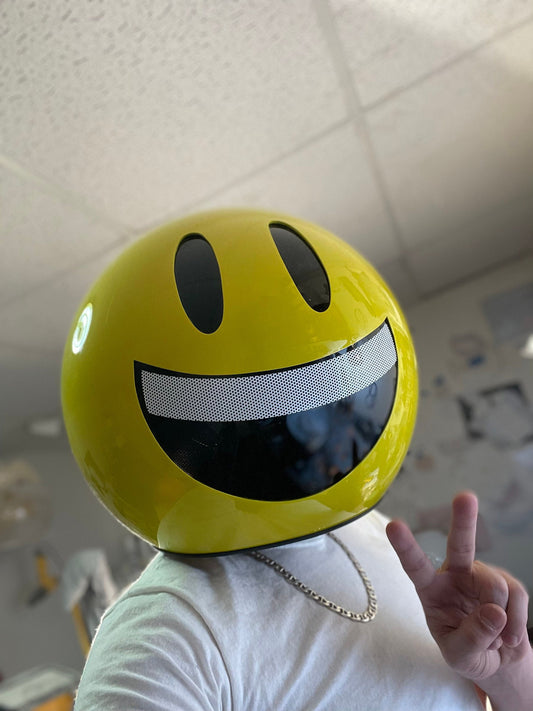 Smile face emoji helmet